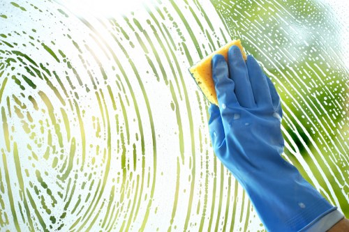 Professional carpet cleaner working in a Chingford home