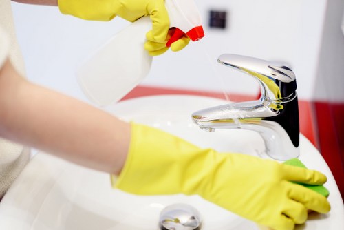 Modern eco-friendly cleaning technology being used